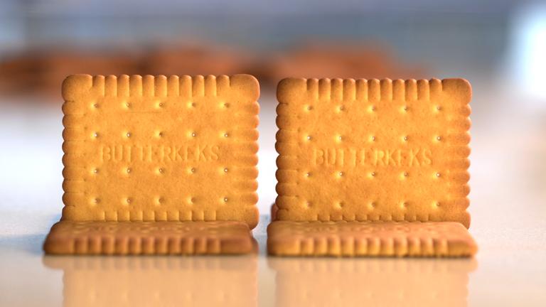 Butterkekse auf einem Tisch