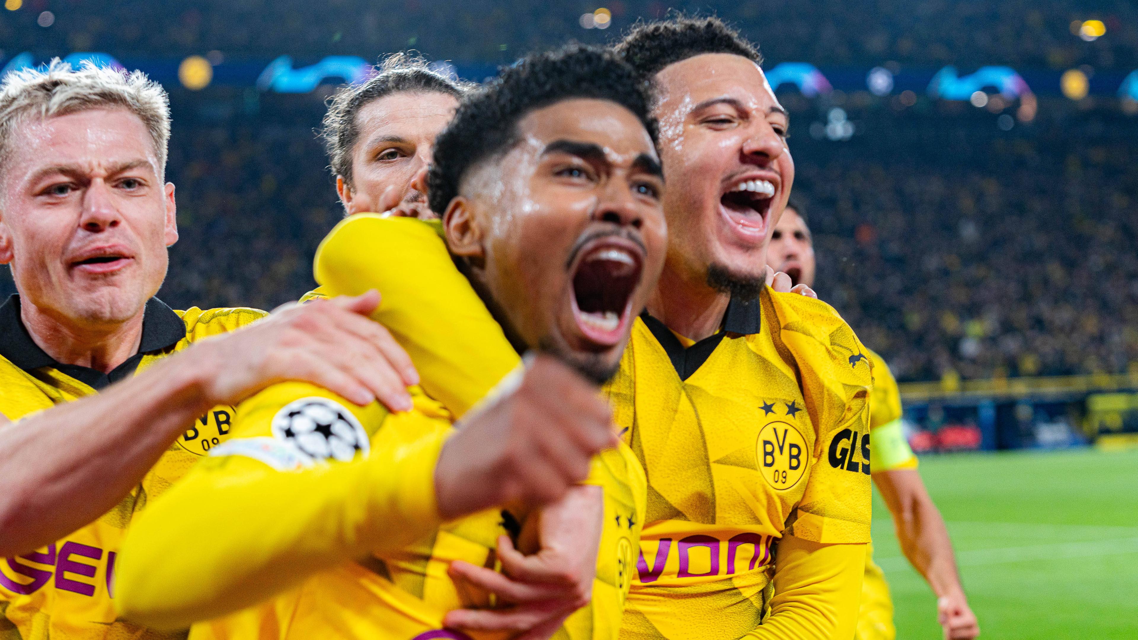 Ian Ethan Maatsen feiert seinen Treffer zum 2:0 gegen Atletico Madrid