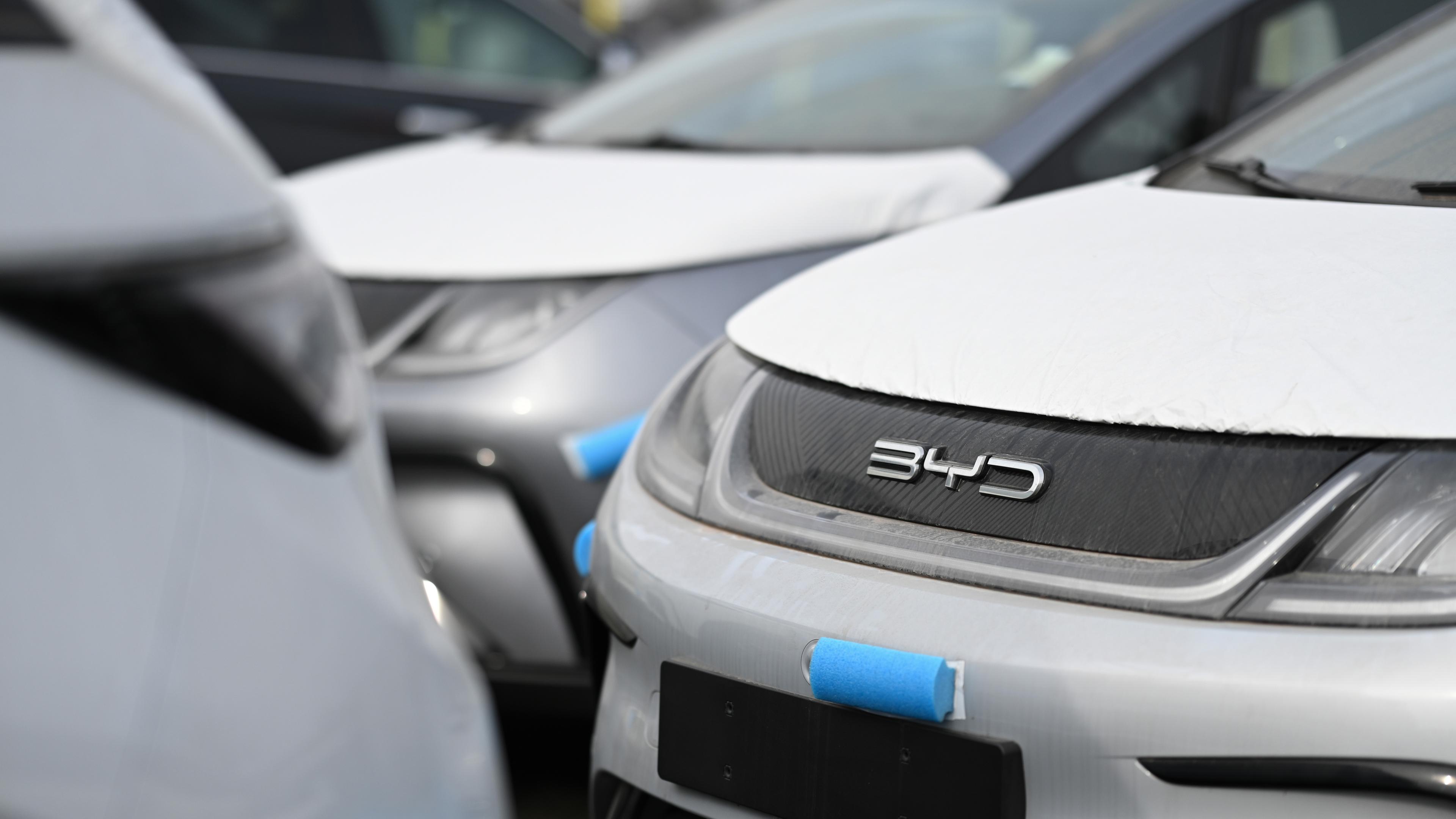 Neuwagen des Modells "Dolphin" vom chinesischen Autohersteller BYD