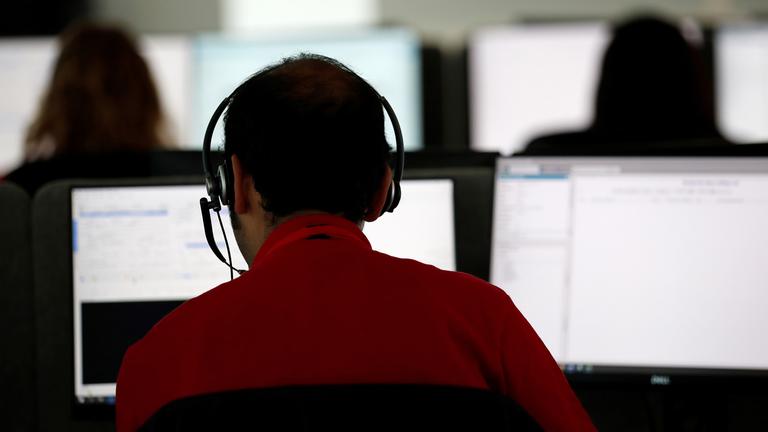 Mitarbeiter in einem Callcenter