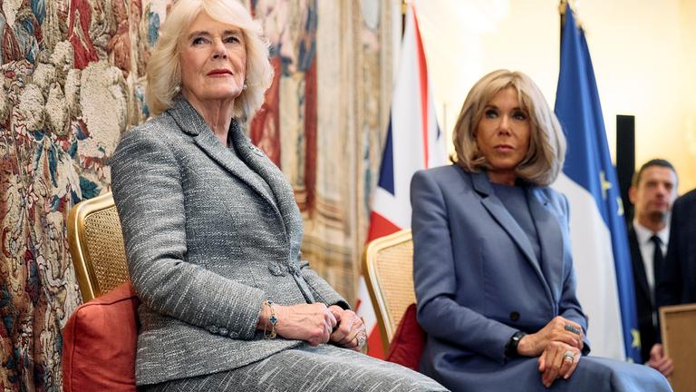 Königin Camilla und Brigitte Macron