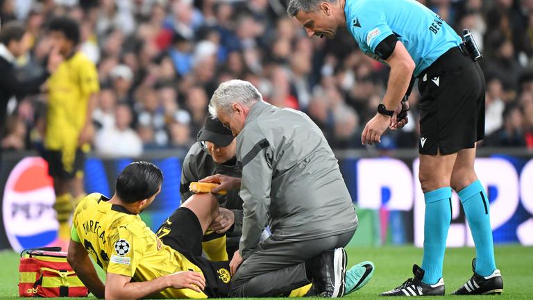 Champions-League-Finale, 2024, Borussia Dortmund - Real Madrid: Emre Can wird behandelt