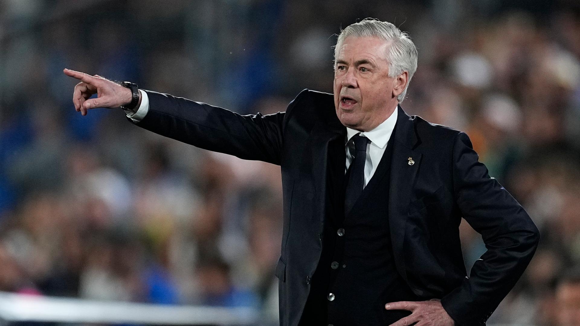 Carlo Ancelotti, Trainer von Real Madrid, am 23.04.25.
