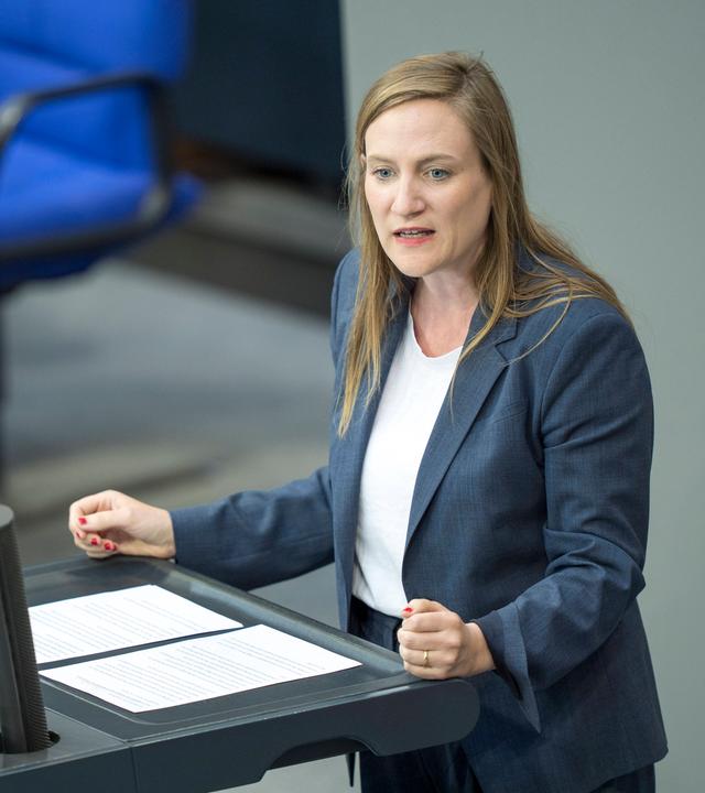 Carmen Wegge (SPD) hält eine Rede im Deutsche Bundestag. (Archiv)