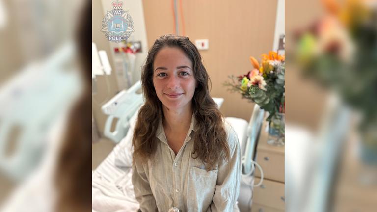 Carolina Wilga im Krankenhaus, wenige Tage nach ihrer Rettung aus der australischen Wildnis