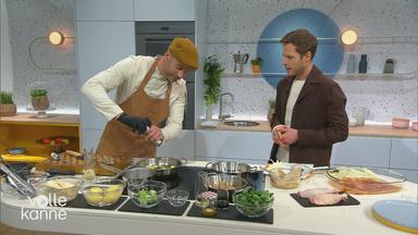 Carsten Goms und Florian Weiss in der "Volle Kanne" Küche