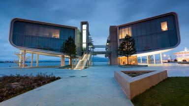 Centro Botín: das Gebäude des "futuristischen" Kulturzentrums im spanischen Santander.