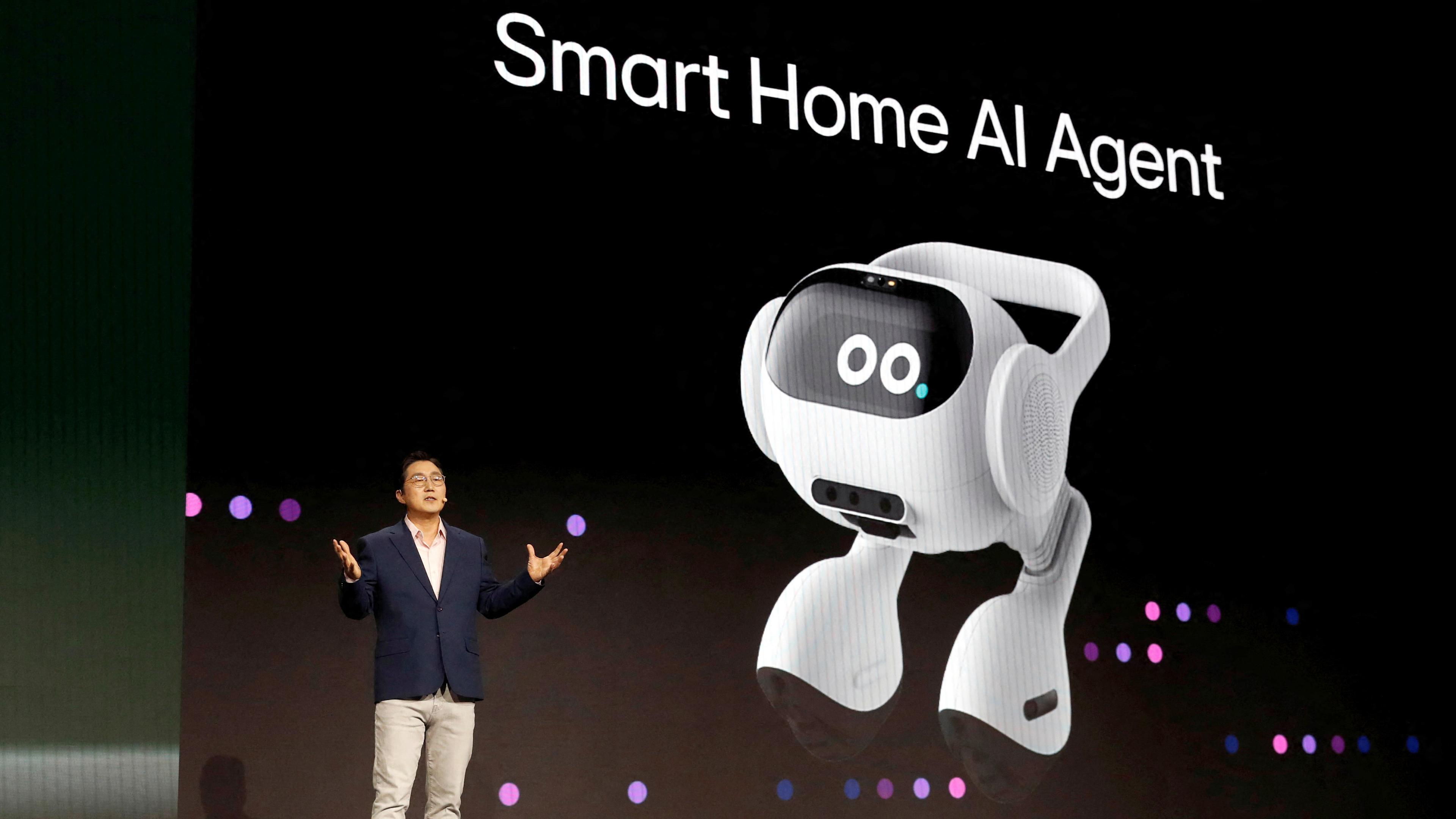Henry Kim, Teamleiter für ThinQ Platform Business bei LG Electronics, spricht über LGs Smart Home AI Agent auf der CES 2024 am 08.01.2023