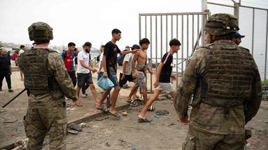 Migranten in der spanischen Exklave Ceuta.
