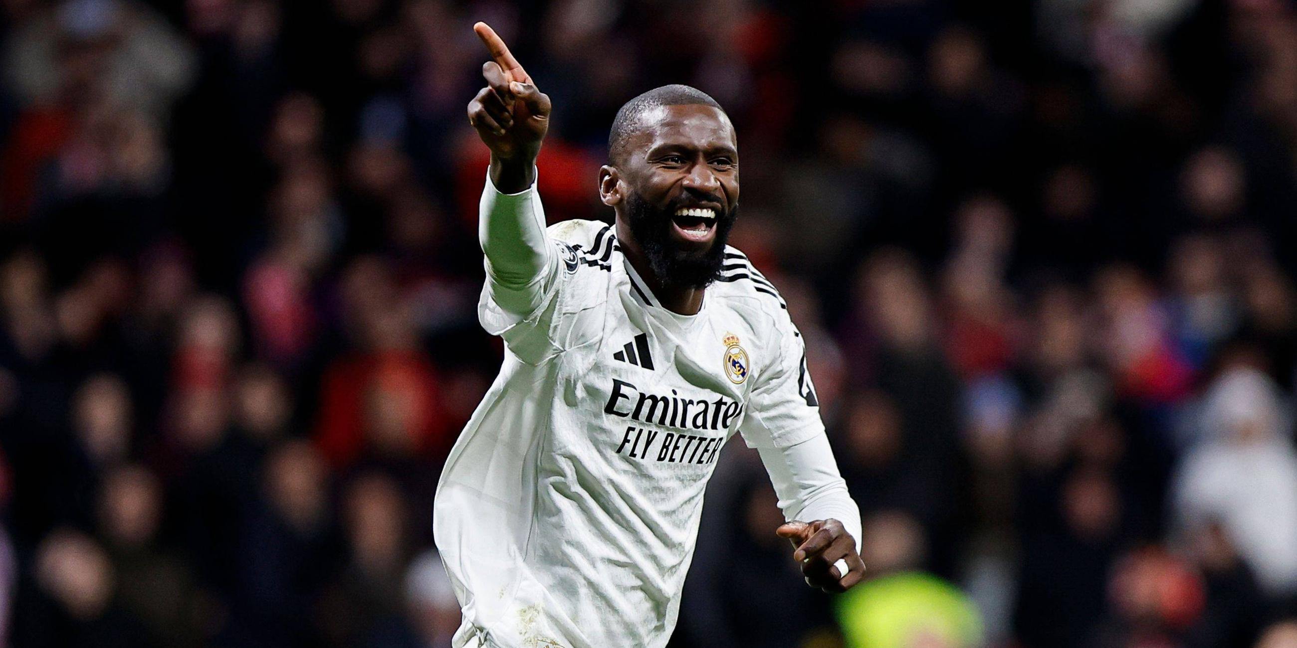 Real Madrids Antonio Rüdiger jubelt nach seinem entscheidenden Treffer beim Elfmeterschießen.