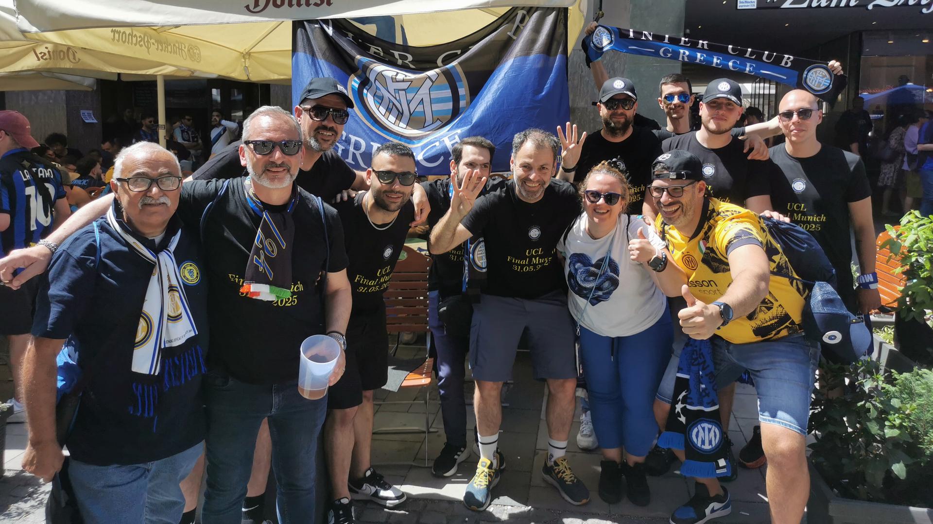 Fans von Inter Mailand bereiten sich für das Finale der Champions League vor.