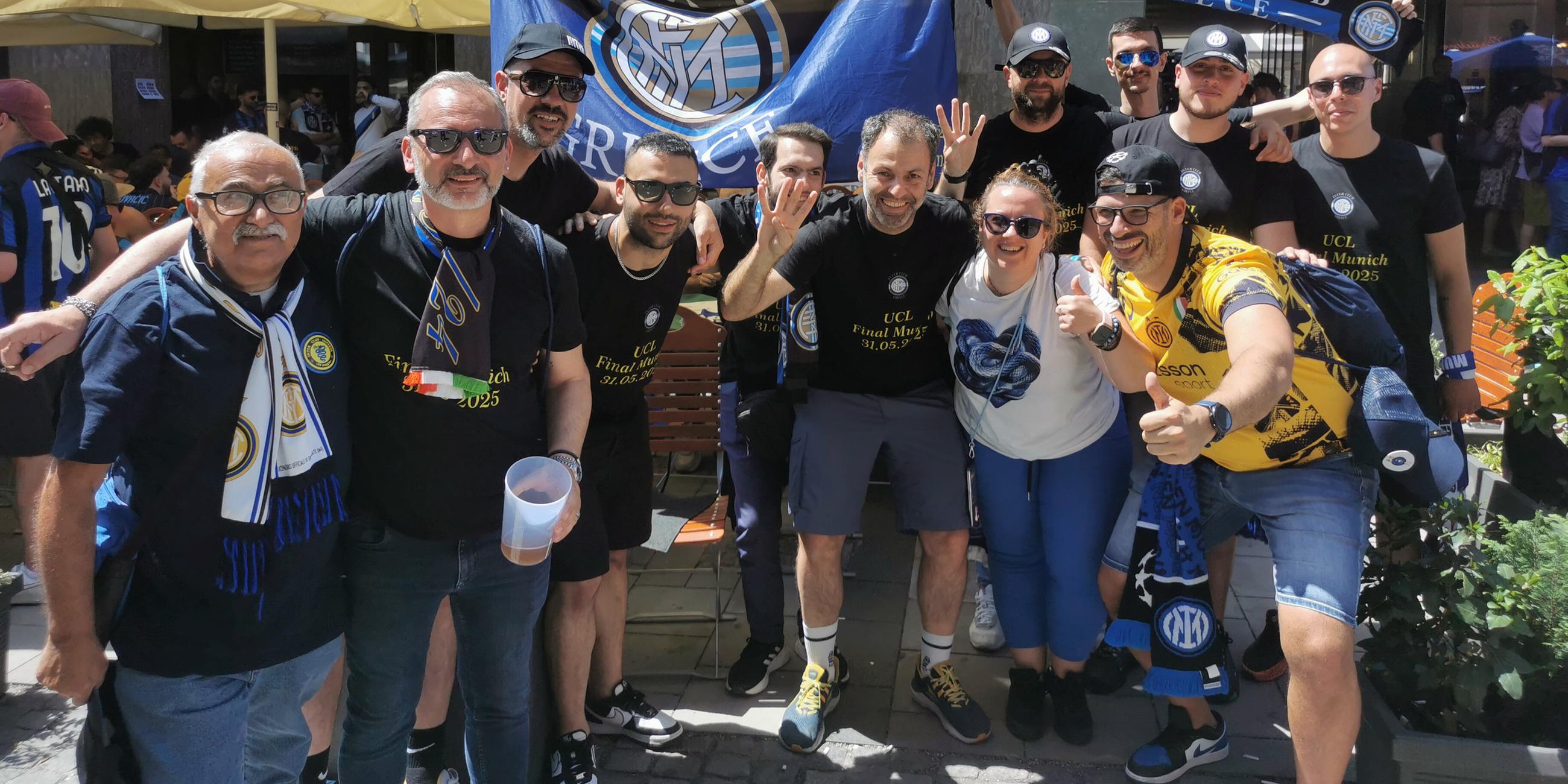 Fans von Inter Mailand bereiten sich für das Finale der Champions League vor.