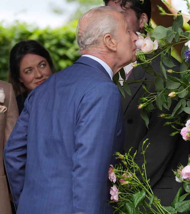 König Charles und Beckham bei Flower Show