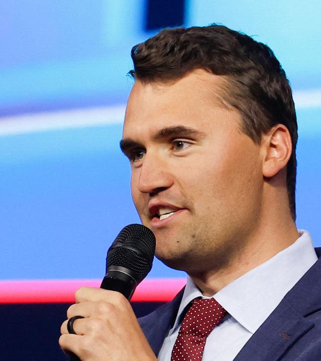 Turning Point Action founder Charlie Kirk speaks on stage during "Turning Point's The Peoples Convention"