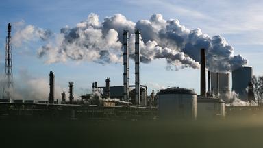 Blick auf die Anlagen von Dow Chemical im Chemiepark Böhlen.