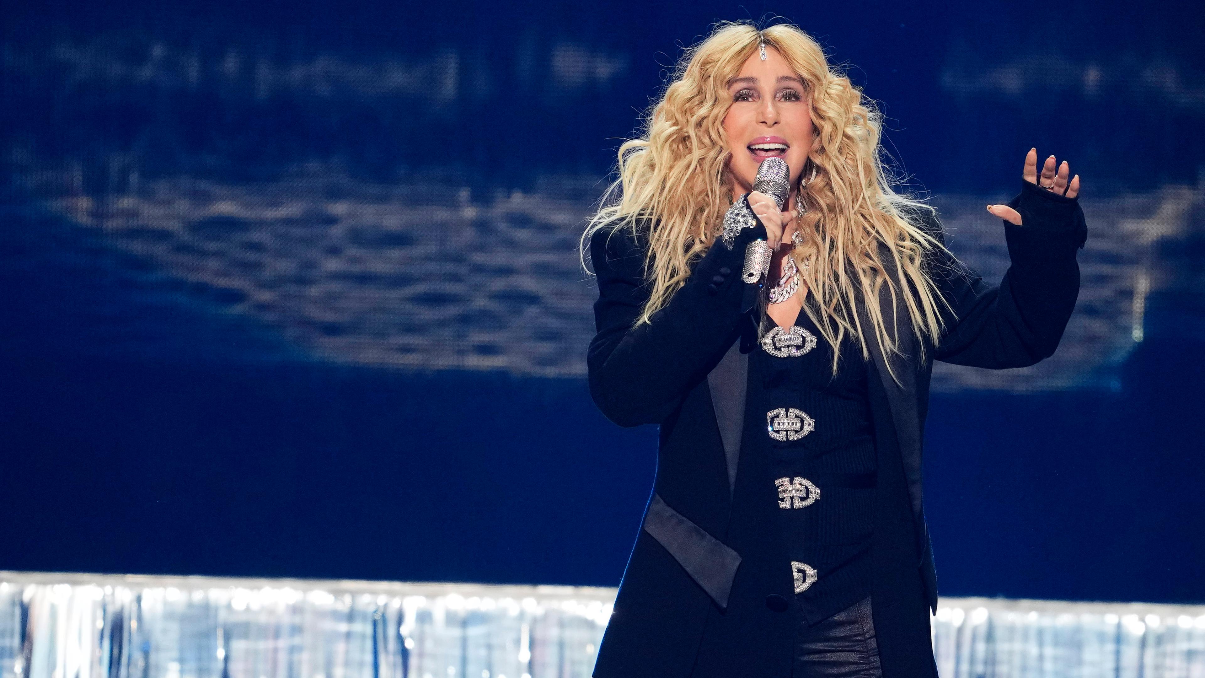 Cher auf der Bühne im Madison Square Garden in New York
