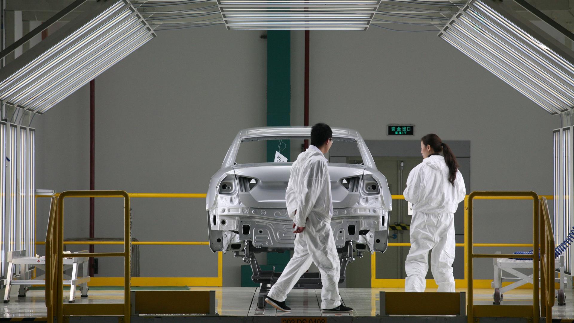 China: Mitarbeiter im VW-Werk in Nanjing, Archivbild