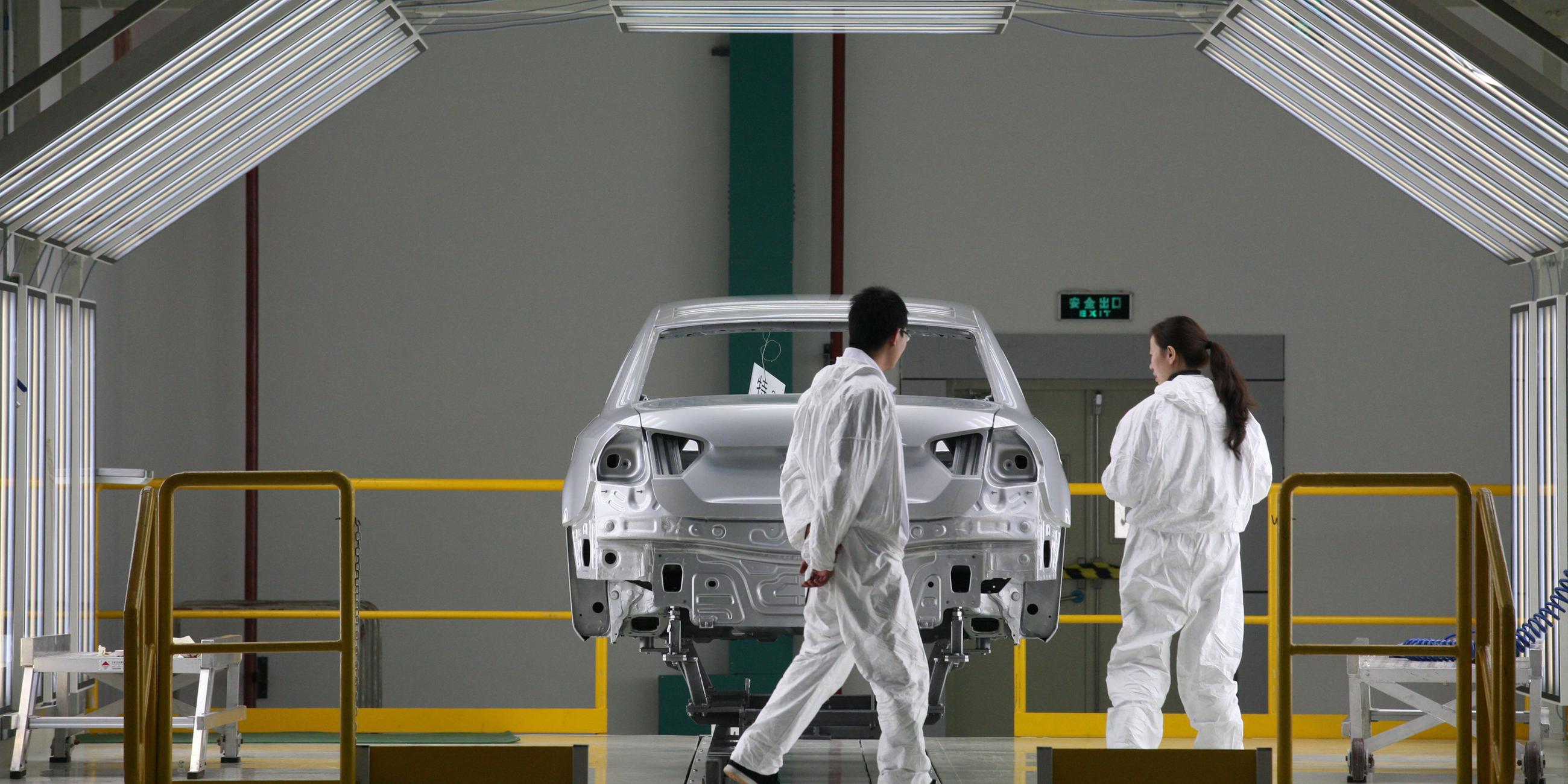 China: Mitarbeiter im VW-Werk in Nanjing, Archivbild