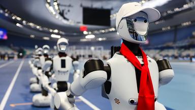 Humanoide Roboter in Peking.