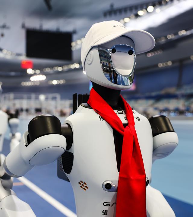 Humanoide Roboter in Peking.