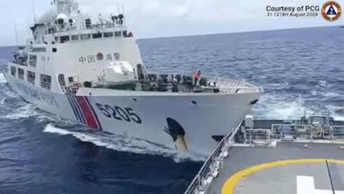 Ein chinesisches Schiff kollidiert mit einem Schiff der Philippinen im Südchinesischen Meer.