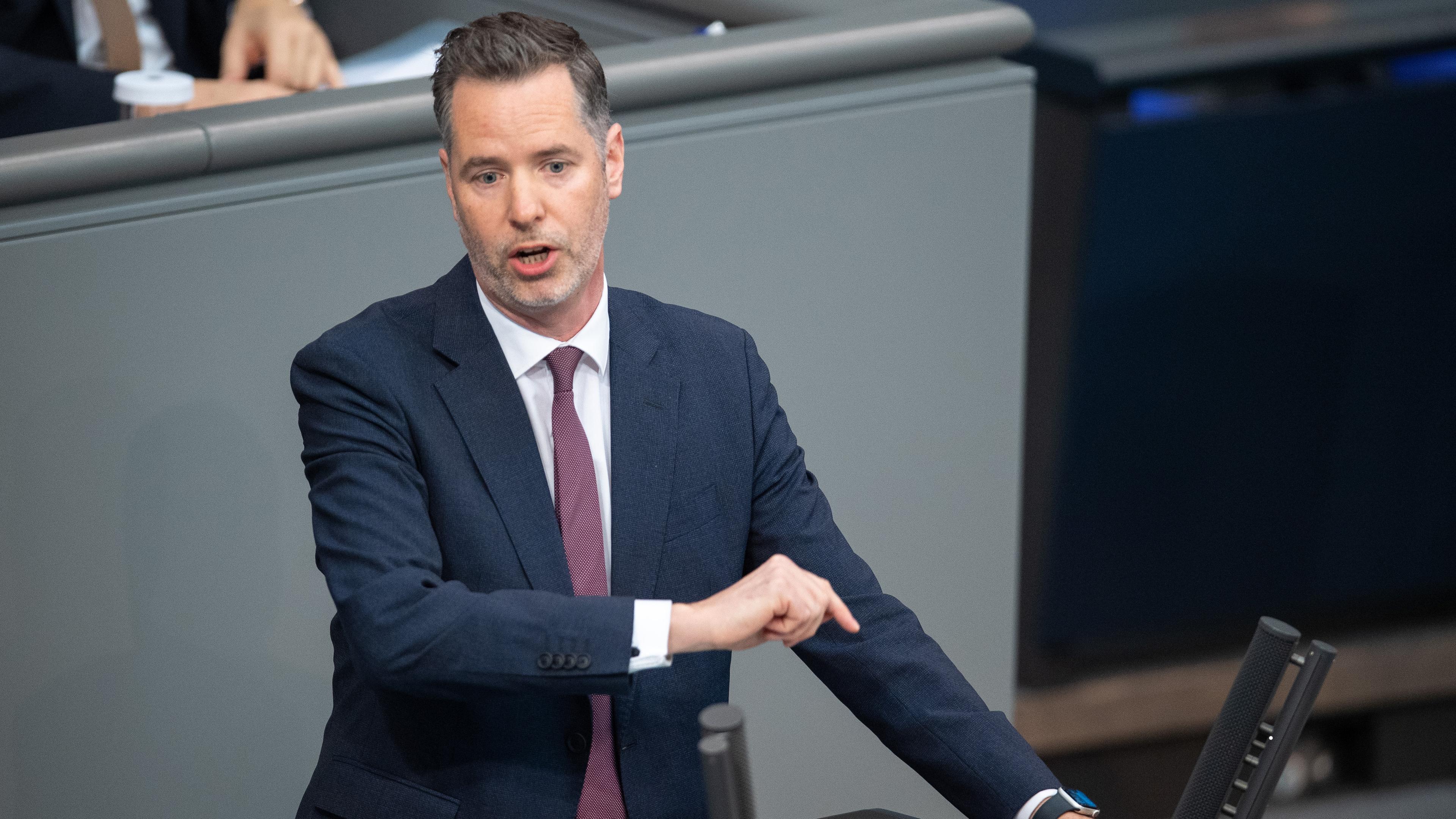 Christian Dürr im Bundestag in Berlin, aufgenommen am 28.22.2023