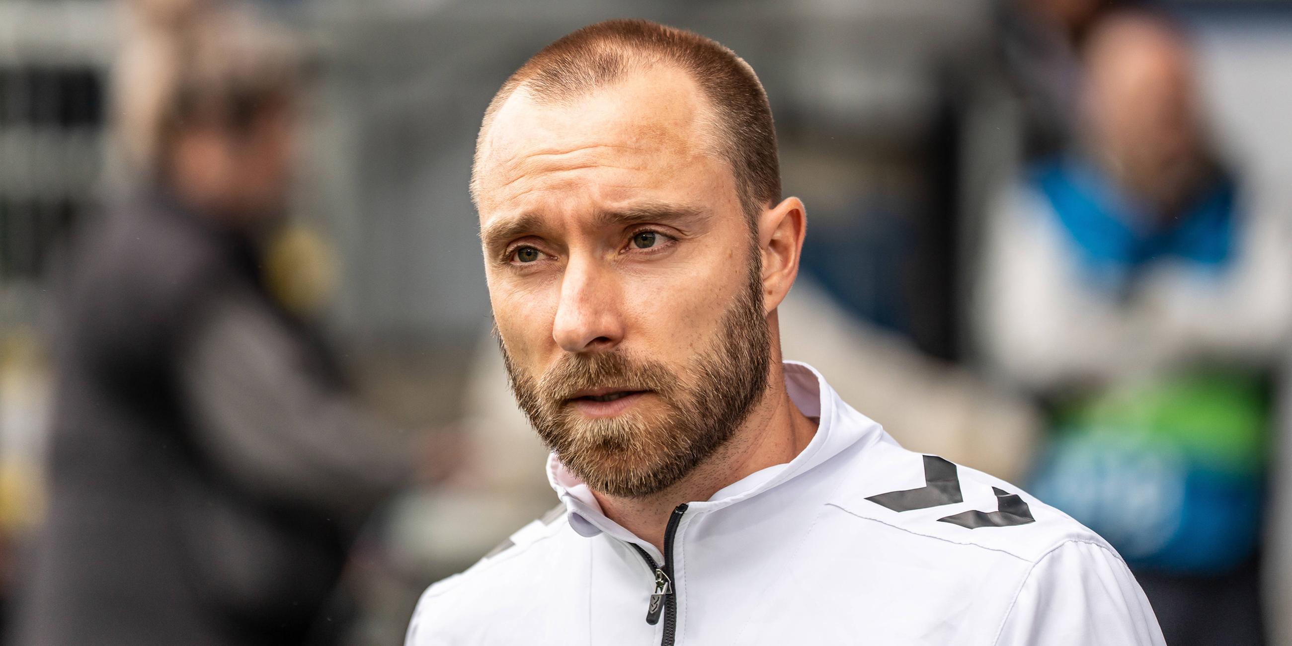 Am 10. Juni 2025 ist Christian Eriksen beim Freundschaftsspiel zwischen Dänemark und Litauen im Odense Stadion in Odense zu sehen.