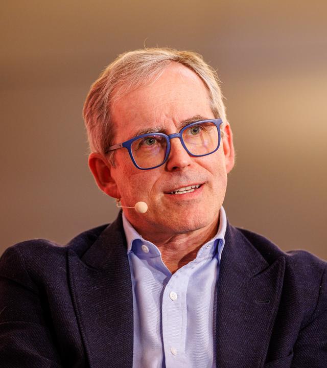 Bayern, München: Christian Wilhelm Erich Haub, Unternehmer und Vorstandsvorsitzender der Tengelmann-Gruppe, aufgenommen bei der Innovationskonferenz "Digital Life Design" (DLD)