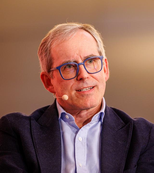 Bayern, München: Christian Wilhelm Erich Haub, Unternehmer und Vorstandsvorsitzender der Tengelmann-Gruppe, aufgenommen bei der Innovationskonferenz "Digital Life Design" (DLD).