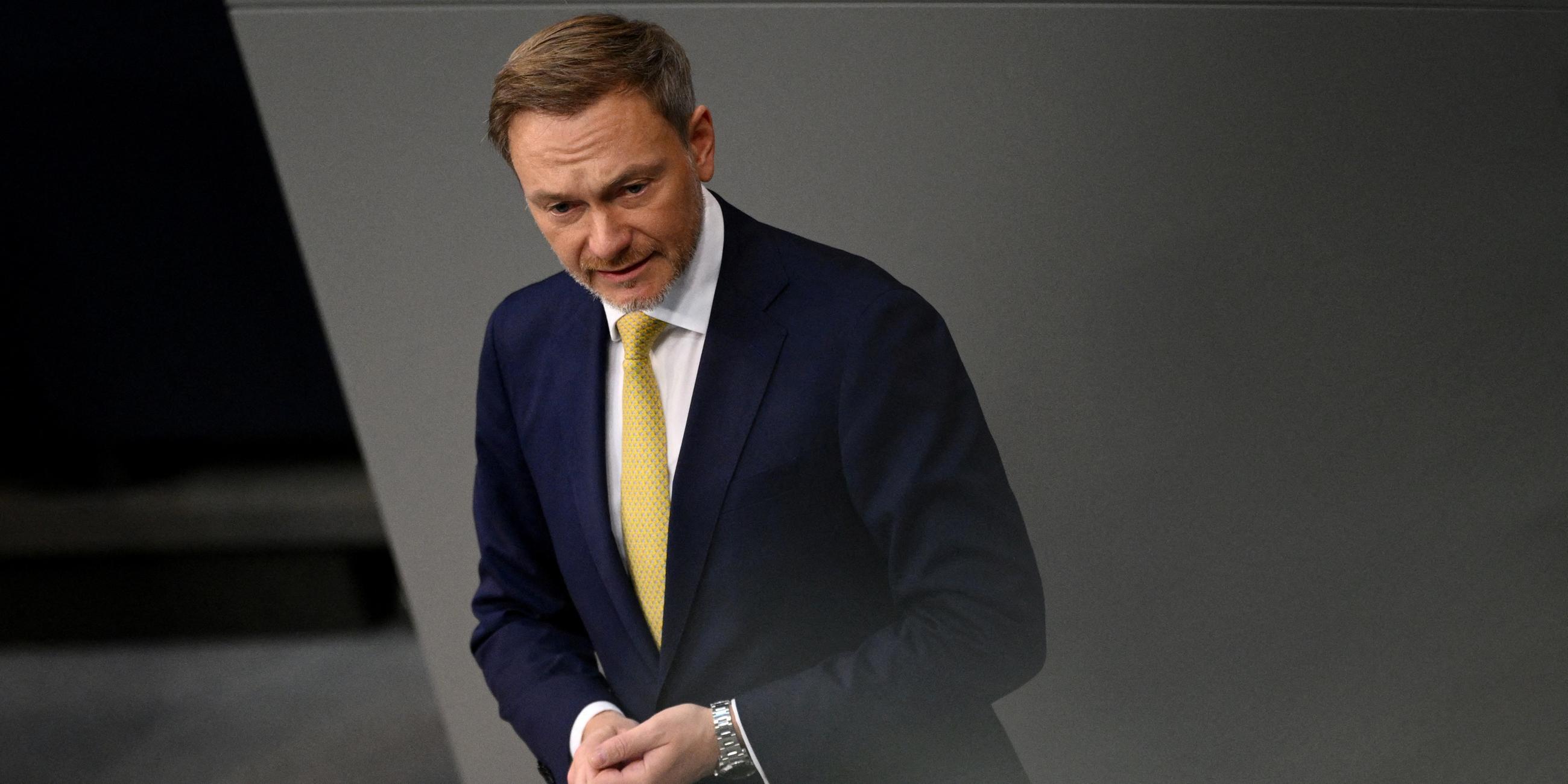 Christian Lindner spricht im Bundestag