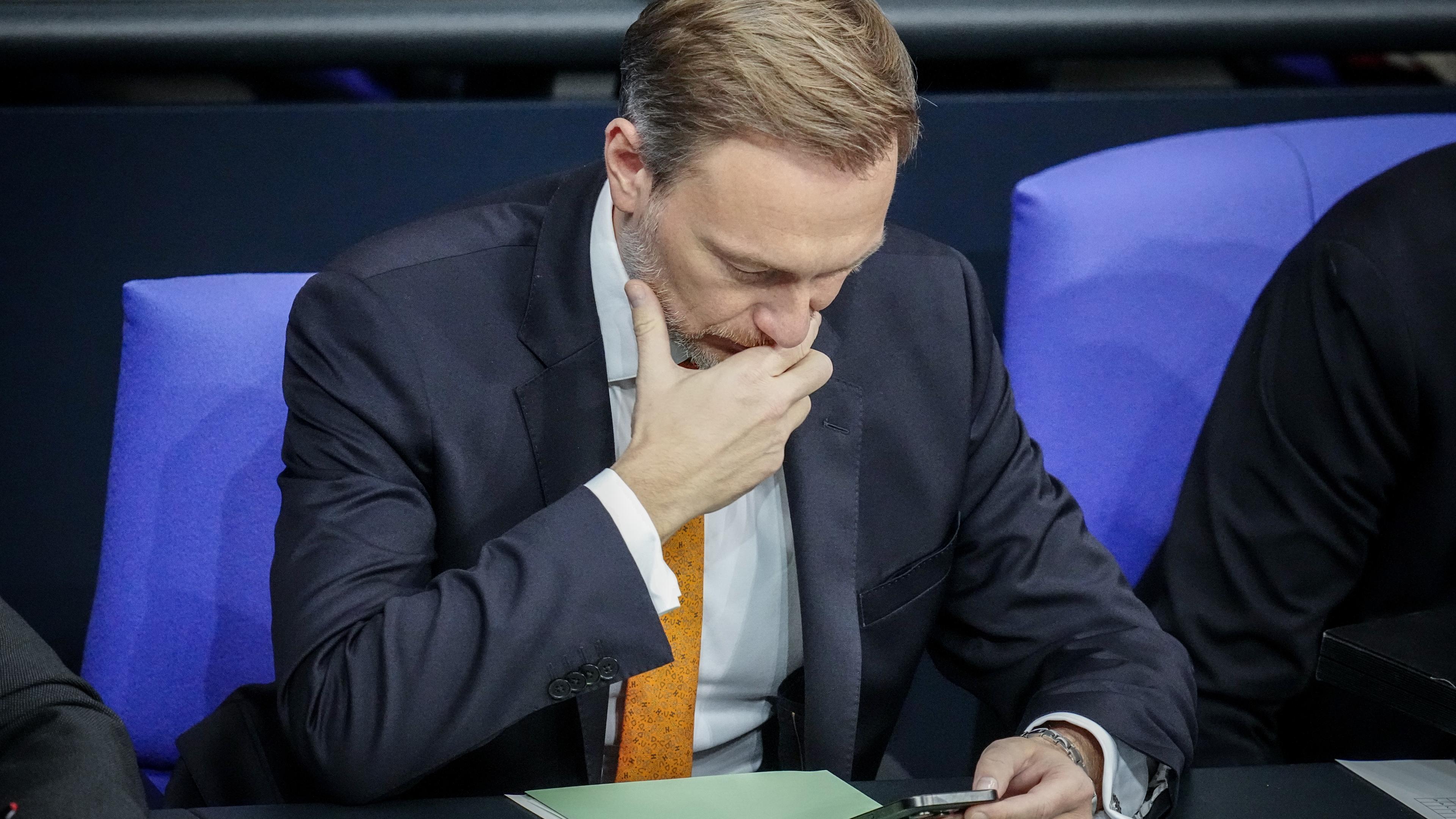 Finanzminister Christian Lindner (FDP) im Bundestag