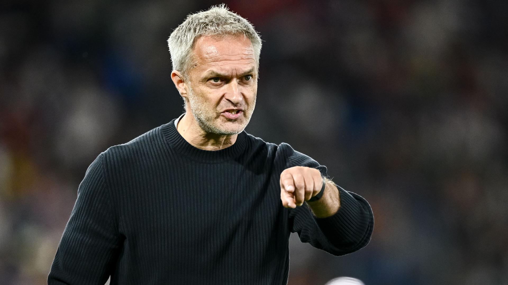 Bundestrainer Christian Wück während des Viertelfinales gegen Frankreich