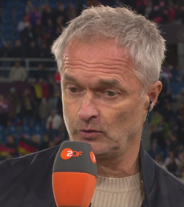 Christian Wück im Interview mit dem ZDF nach dem Spiel gegen Australien.