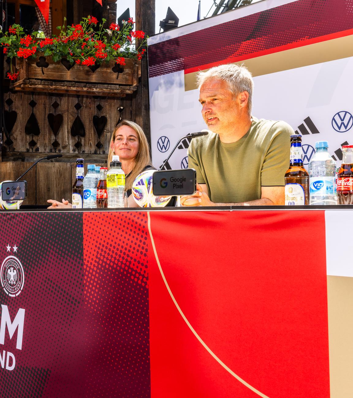 Bundestrainer Christian Wück auf der Pressekonferenz zur Vorstellung seines EM-Kaders