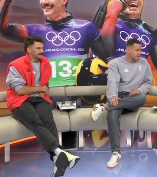 Skeleton-Piloten Axel Jungk und Christopher Grotheer sind im ZDF Olympia-Studio