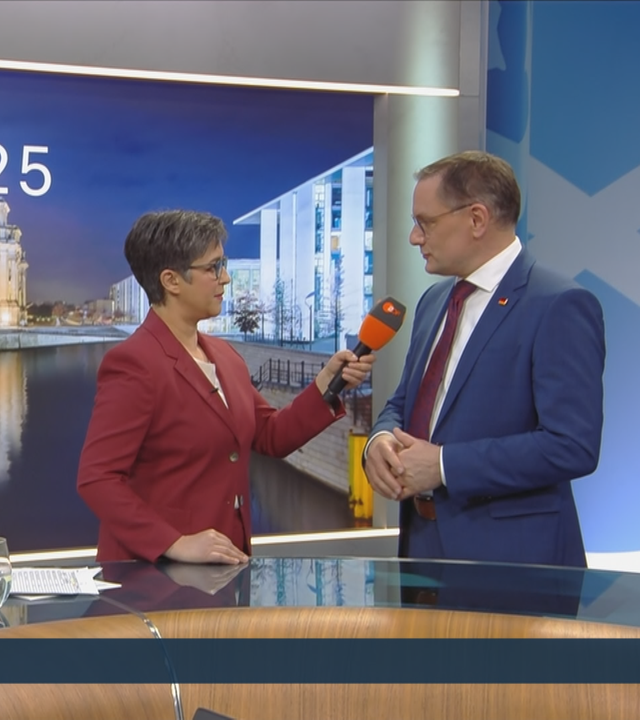 Tino Chrupalla von der AfD mit einer Reaktion zur Bundestagswahl 2025.