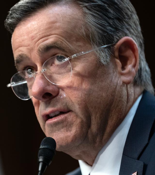 CIA-Direktor John Ratcliffe sagt in Washington vor dem Senatsausschuss für Nachrichtendienste aus, der sich mit weltweiten Bedrohungen befasst. (