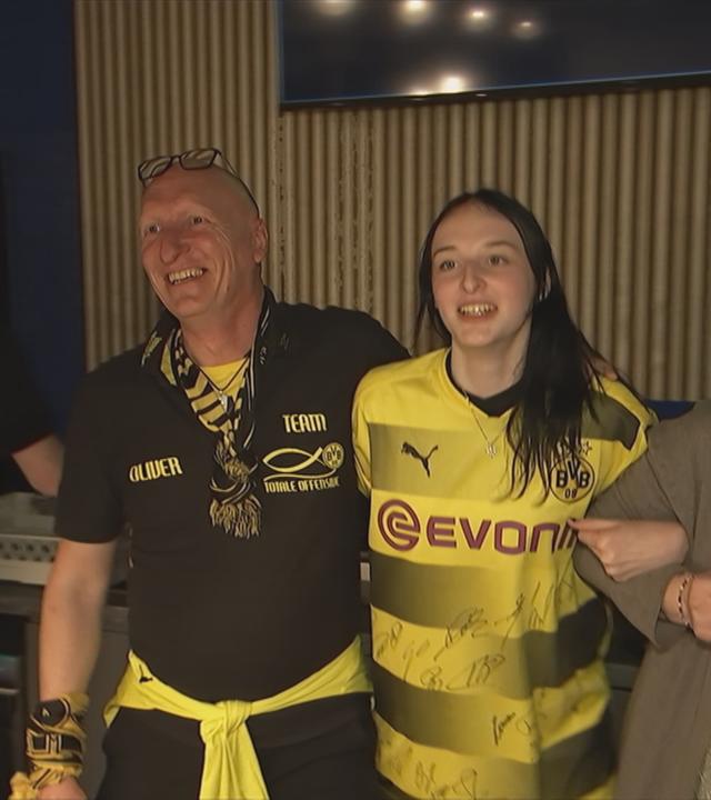 BVB-Fans feiern den Einzug in das Finale der Champions League.