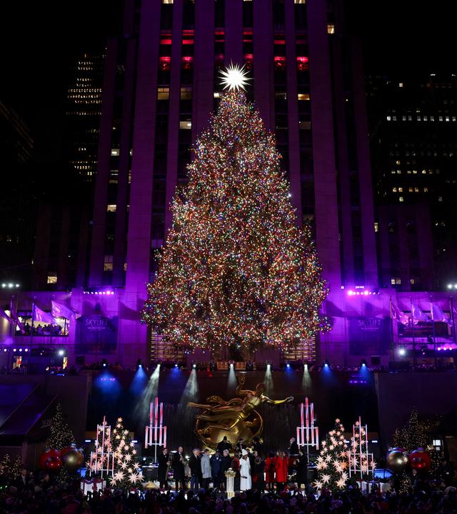 Weihnachtsbaum vor dem Rockefeller Center