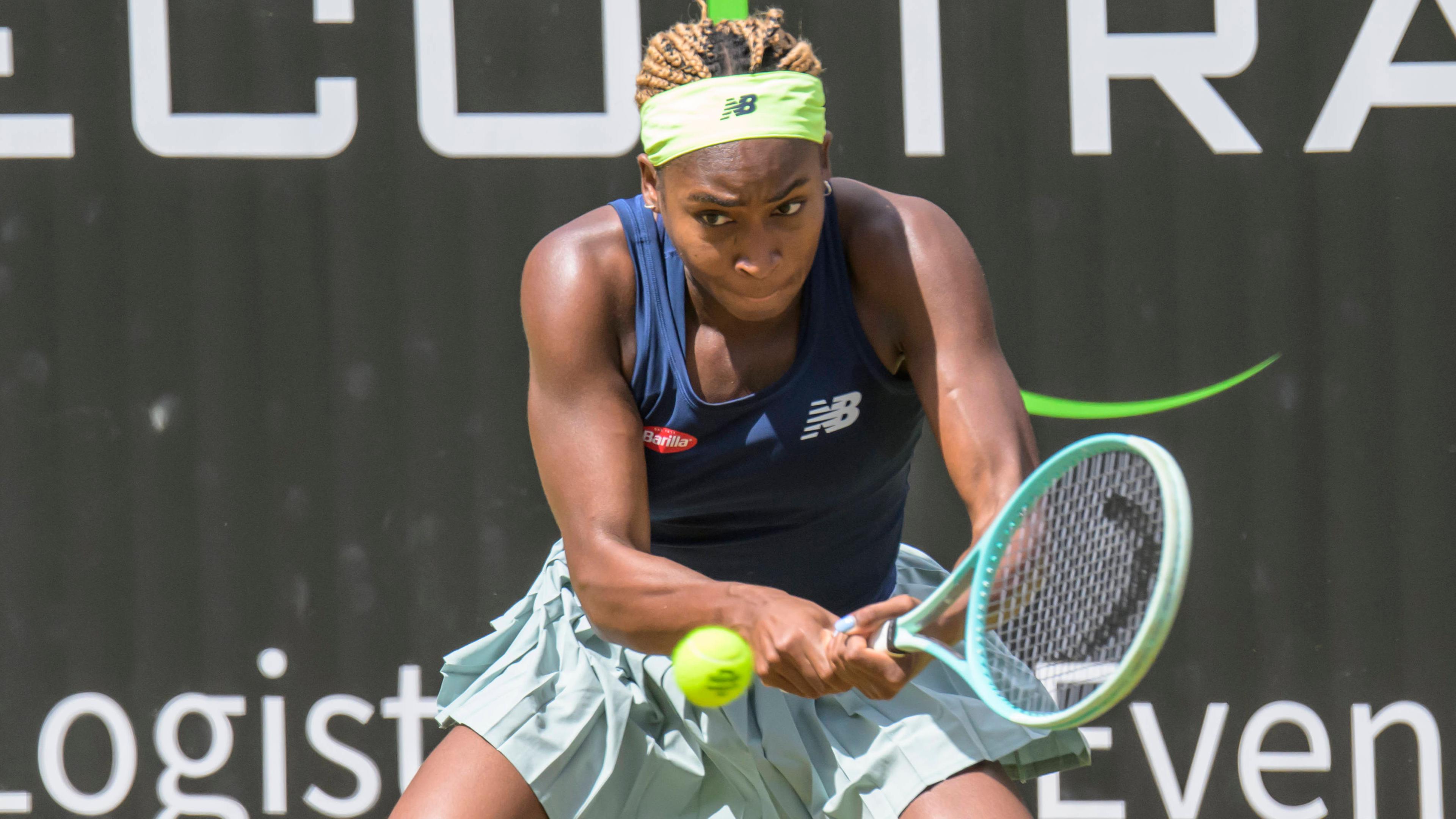 Coco Gauff in Aktion.
