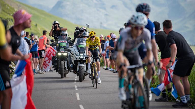 19. Juli 2023: Jonas Vingegaard fährt über den Col de la Loze