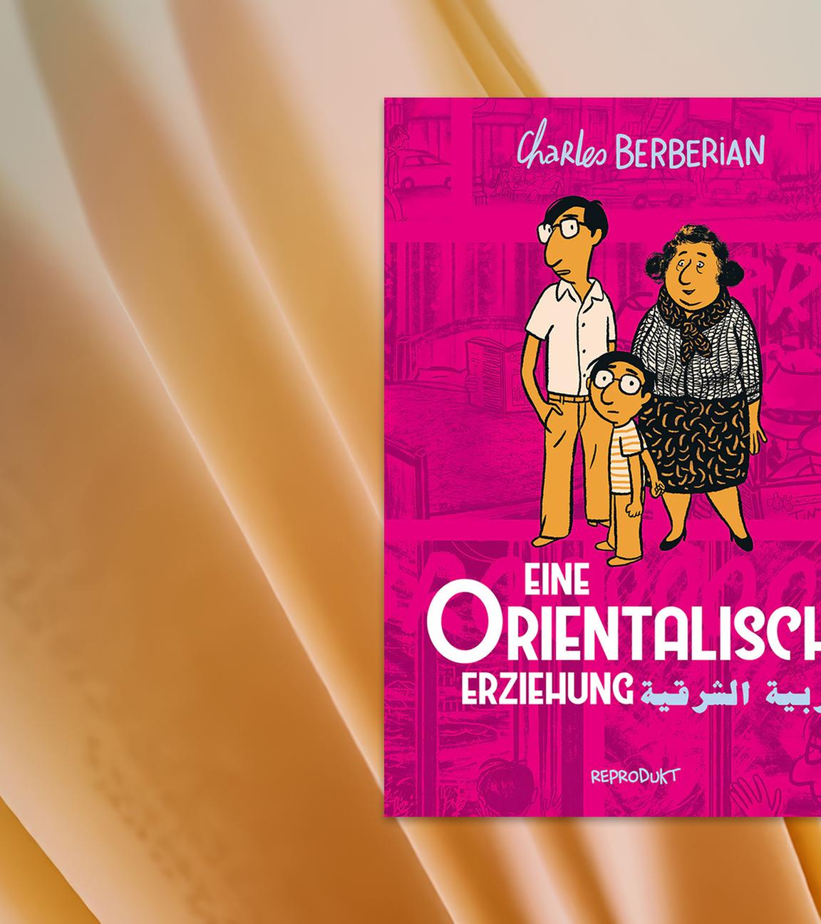 Auf dem Cover des Comics sieht man die Illustration eines Mannes, einer Frau und eines Jungen, vor pink-farbenem Hintergrund.