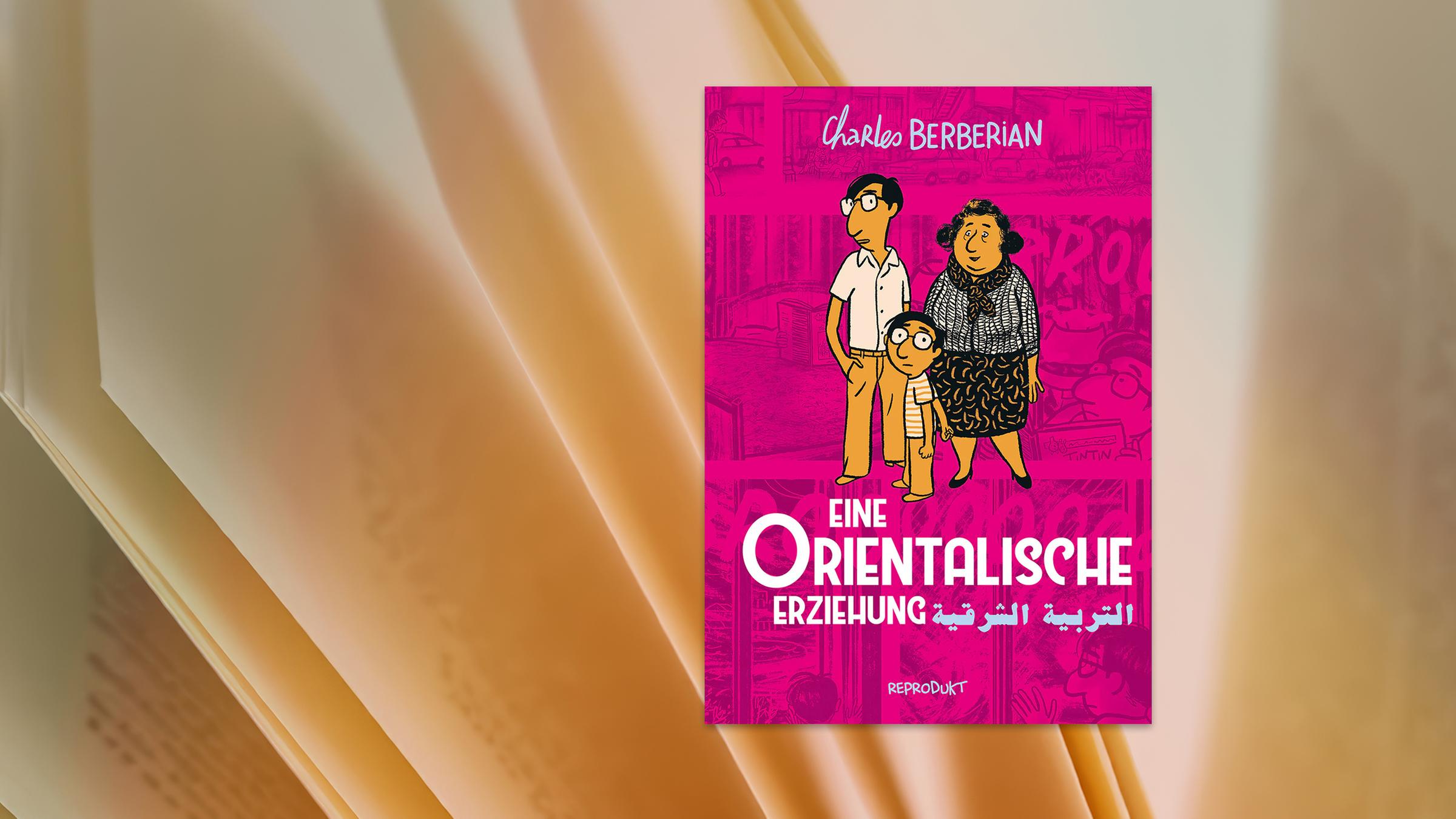 Auf dem Cover des Comics sieht man die Illustration eines Mannes, einer Frau und eines Jungen, vor pink-farbenem Hintergrund.