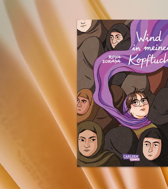 Auf dem Cover des Comics sieht man die Ilustration einer Gruppe Frauen, die Kopftücher tragen.
