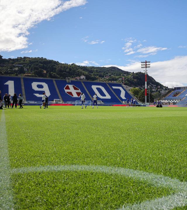 Innenraum des Stadions Giuseppe Sinigaglia in Como