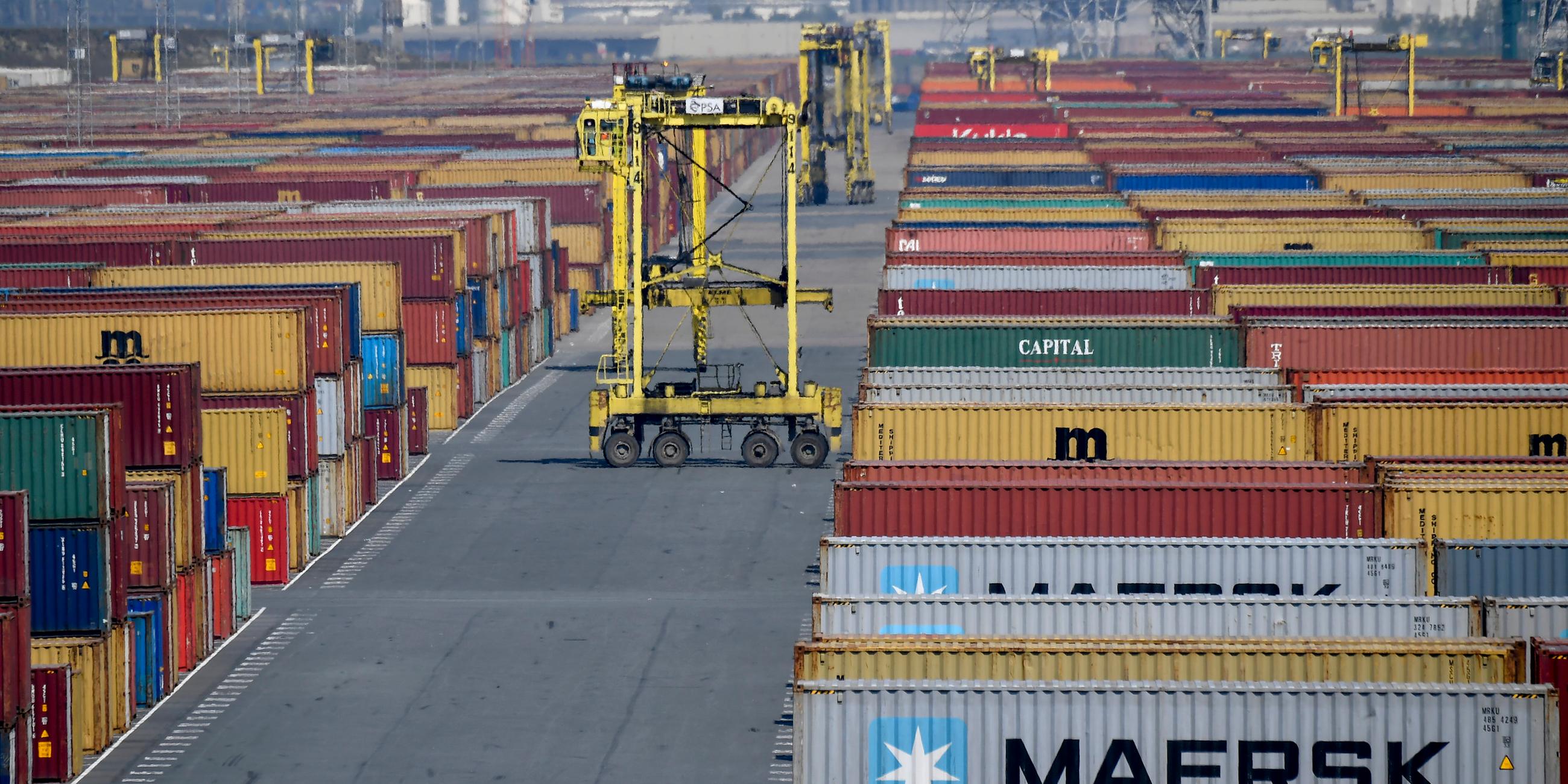 Container im Hafen Mpet von Antwerpen
