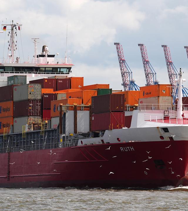 Containerschiff im Hamburger Hafen (Archivfoto)