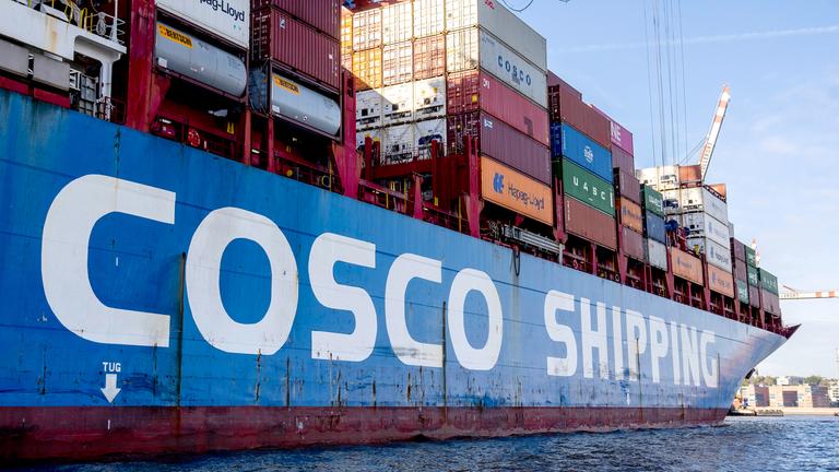 Containerschiff von Cosco (Archivfoto)