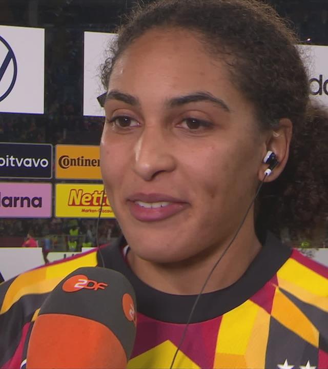 Cora Zicai im Interview mit dem ZDF nach dem Spiel gegen Australien.
