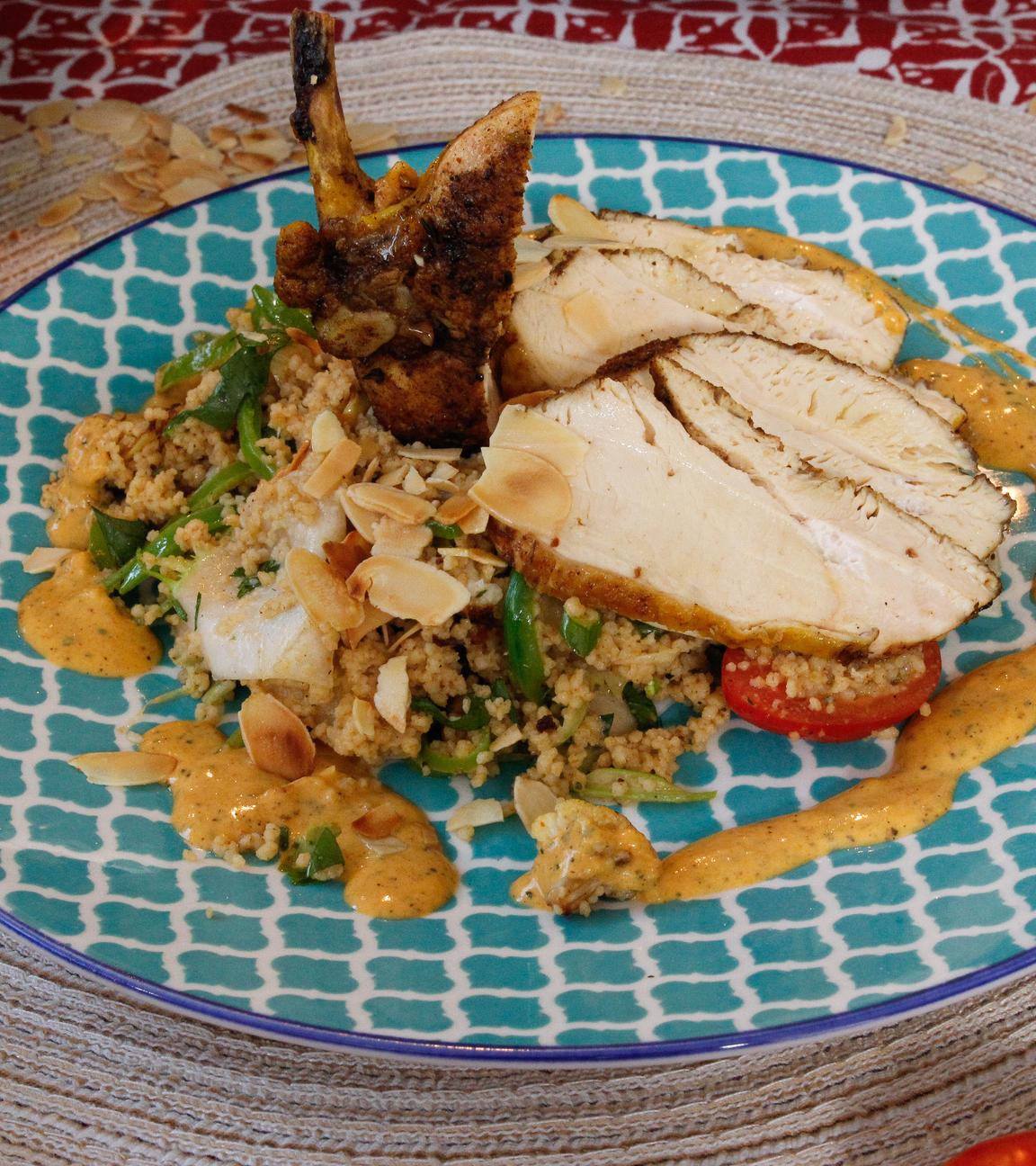 Couscous-Salat mit Hähnchenbrust